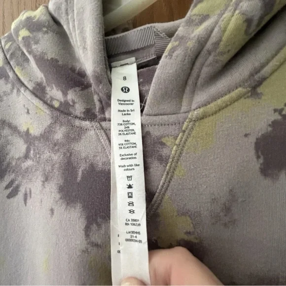 lululemon athletica Gray and Yellow Tie-Dye Hoodie - Picture 7 of 9